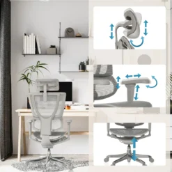 ERGOHUMAN SLIM ULTRA G GEN2 | Netz - Luxus Chefsessel Grau