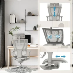 ERGOHUMAN SLIM ULTRA G GEN2 | Netz - Luxus Chefsessel Grau