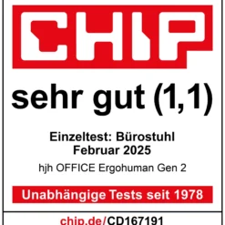 ERGOHUMAN ULTRA F GEN2 | Stoff/Netz - Luxus Chefsessel Schwarz
