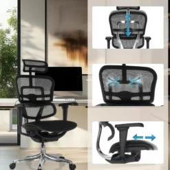 ERGOHUMAN ULTRA F GEN2 | Stoff/Netz - Luxus Chefsessel Schwarz