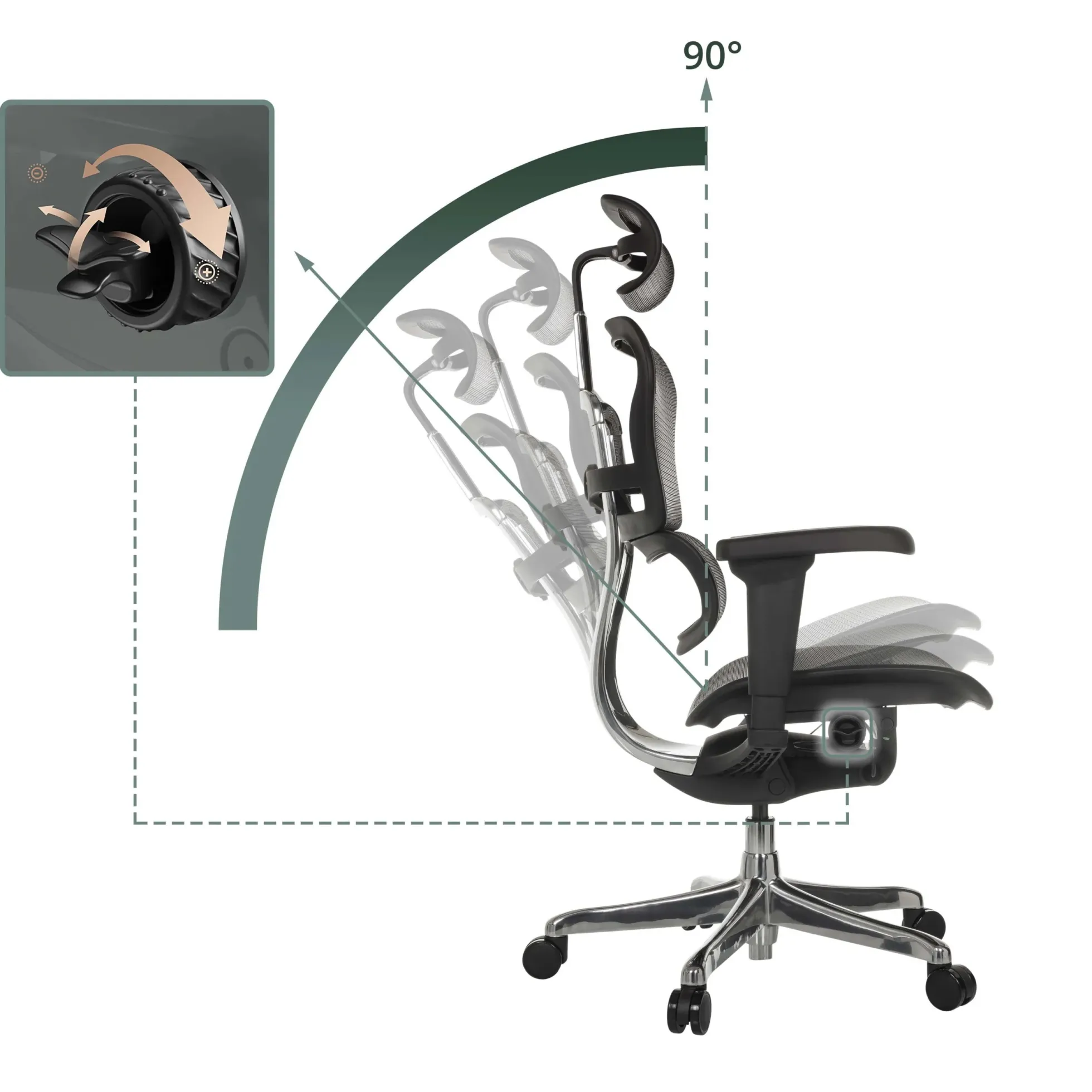 ERGOHUMAN ULTRA GEN2 | Netz - Luxus Chefsessel Schwarz