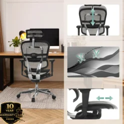 ERGOHUMAN ULTRA GEN2 | Netz - Luxus Chefsessel Schwarz
