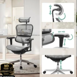 ERGOHUMAN ULTRA GEN2 | Netz - Luxus Chefsessel Grau