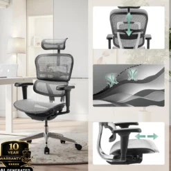 ERGOHUMAN ULTRA GEN2 | Netz - Luxus Chefsessel Grau