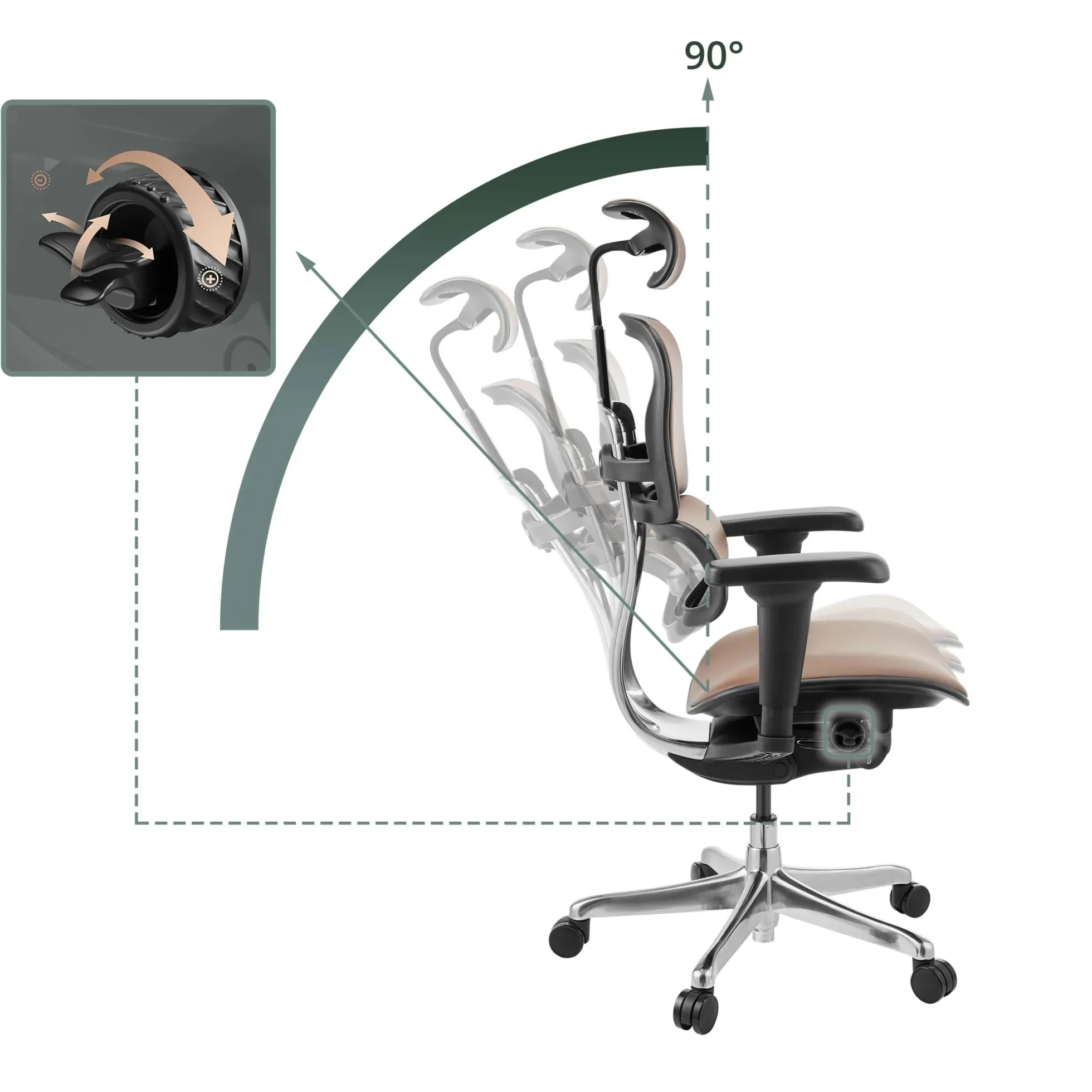 ERGOHUMAN ULTRA L GEN2 | Leder - Luxus Chefsessel Braun