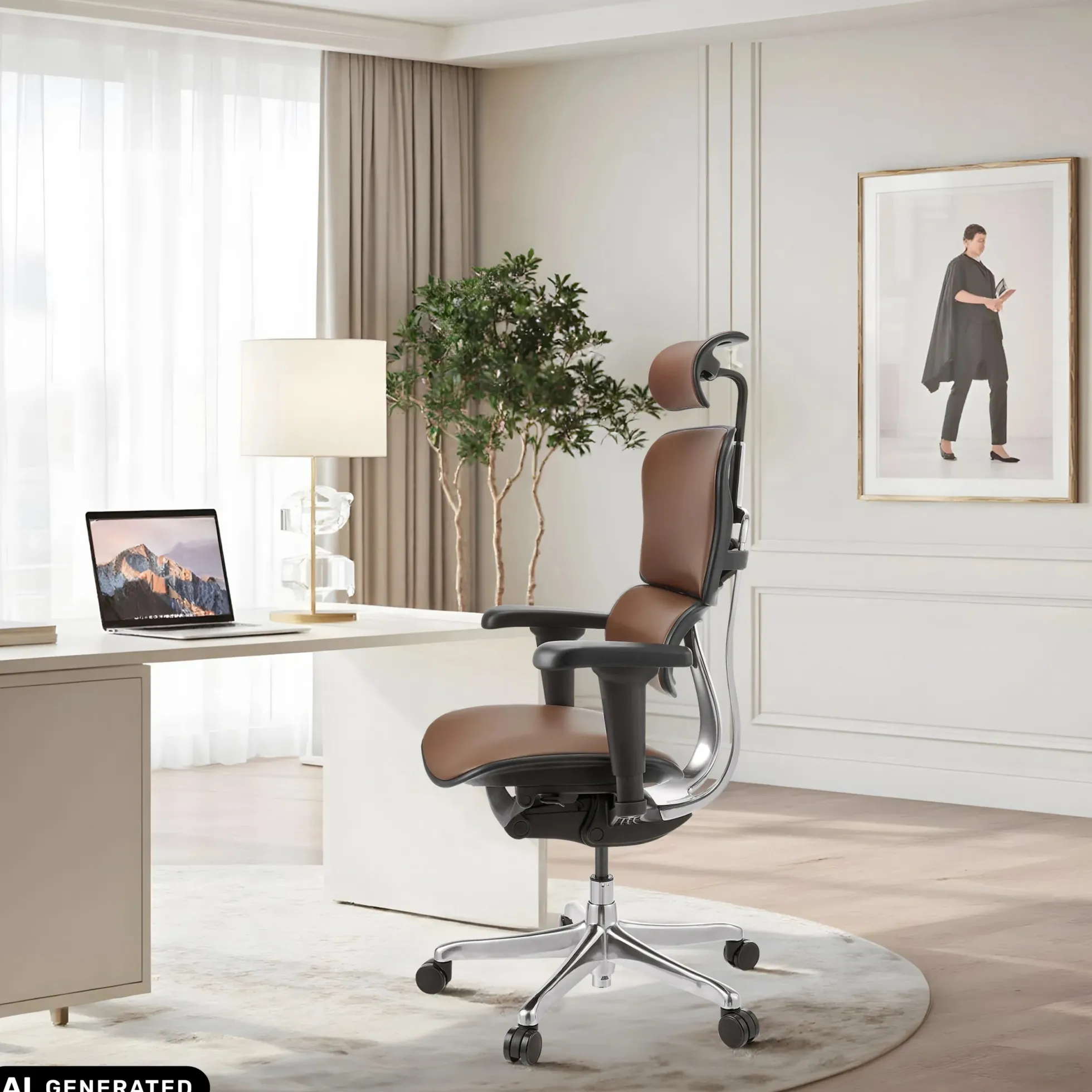 ERGOHUMAN ULTRA L GEN2 | Leder - Luxus Chefsessel Braun