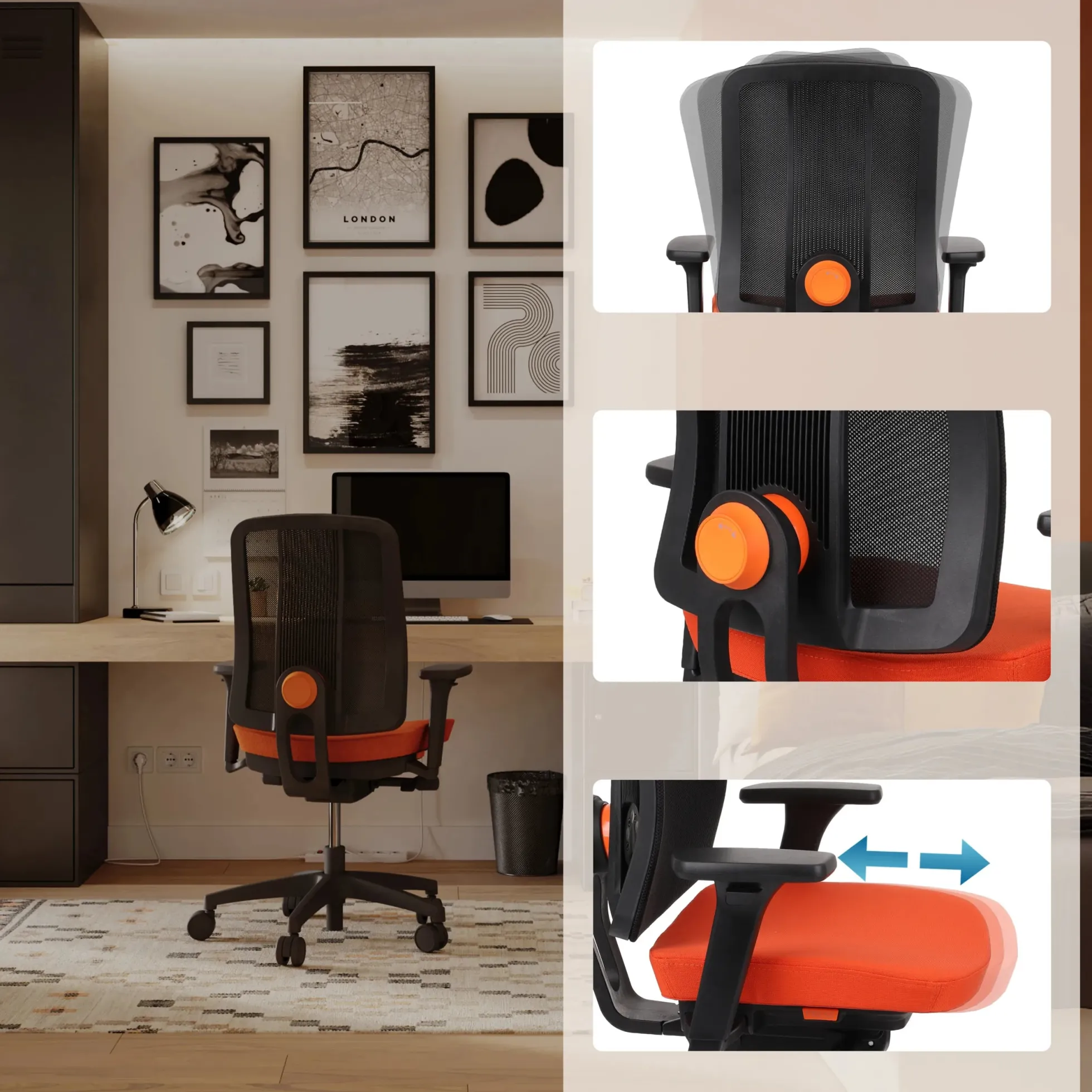 ERGOJUNIOR BS - Kinderdrehstuhl Orange