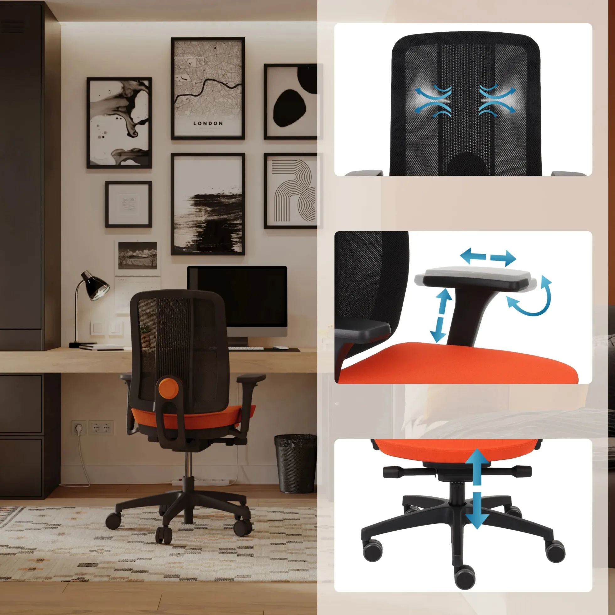 ERGOJUNIOR BS - Kinderdrehstuhl Orange