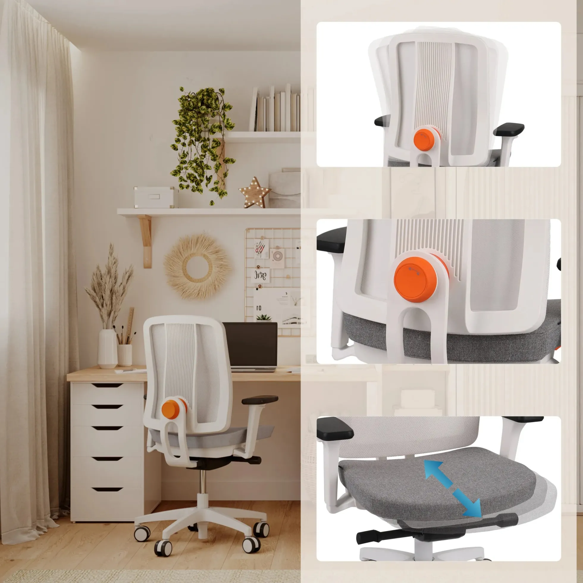 ERGOJUNIOR WS - Kinderdrehstuhl Grau