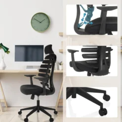 ERGO LINE ECO | Stoff - Profi Bürostuhl Schwarz