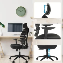 ERGO LINE ECO | Stoff - Profi Bürostuhl Schwarz