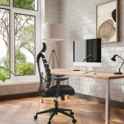 ERGO LINE ECO | Stoff - Profi Bürostuhl Schwarz