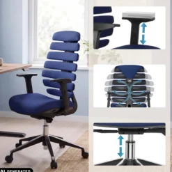 ERGO LINE II - Profi Bürostuhl Blau