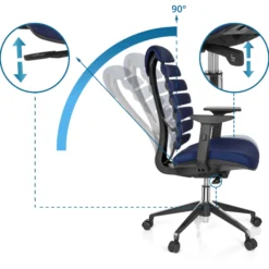 ERGO LINE II - Profi Bürostuhl Blau