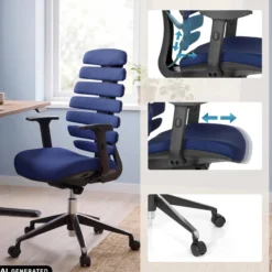 ERGO LINE II - Profi Bürostuhl Blau
