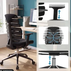 ERGO LINE II - Profi Bürostuhl Schwarz
