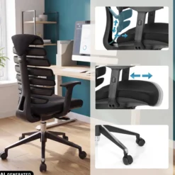 ERGO LINE II - Profi Bürostuhl Schwarz