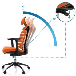 ERGO LINE II PRO | Stoff - Profi Bürostuhl Orange