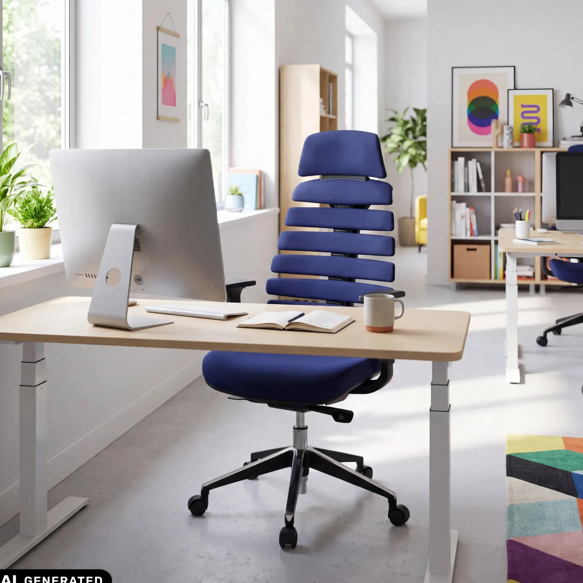 ERGO LINE II PRO | Stoff - Profi Bürostuhl Blau