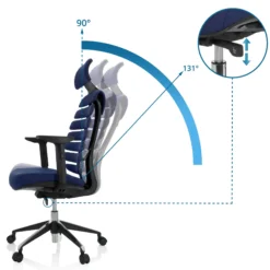 ERGO LINE II PRO | Stoff - Profi Bürostuhl Blau