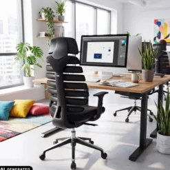 ERGO LINE II PRO | Stoff - Profi Bürostuhl Schwarz