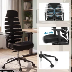 ERGO LINE II PRO | Stoff - Profi Bürostuhl Schwarz