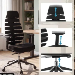 ERGO LINE II PRO | Stoff - Profi Bürostuhl Schwarz