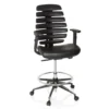 ERGO LINE II WORK | Leder - Counterstuhl Schwarz