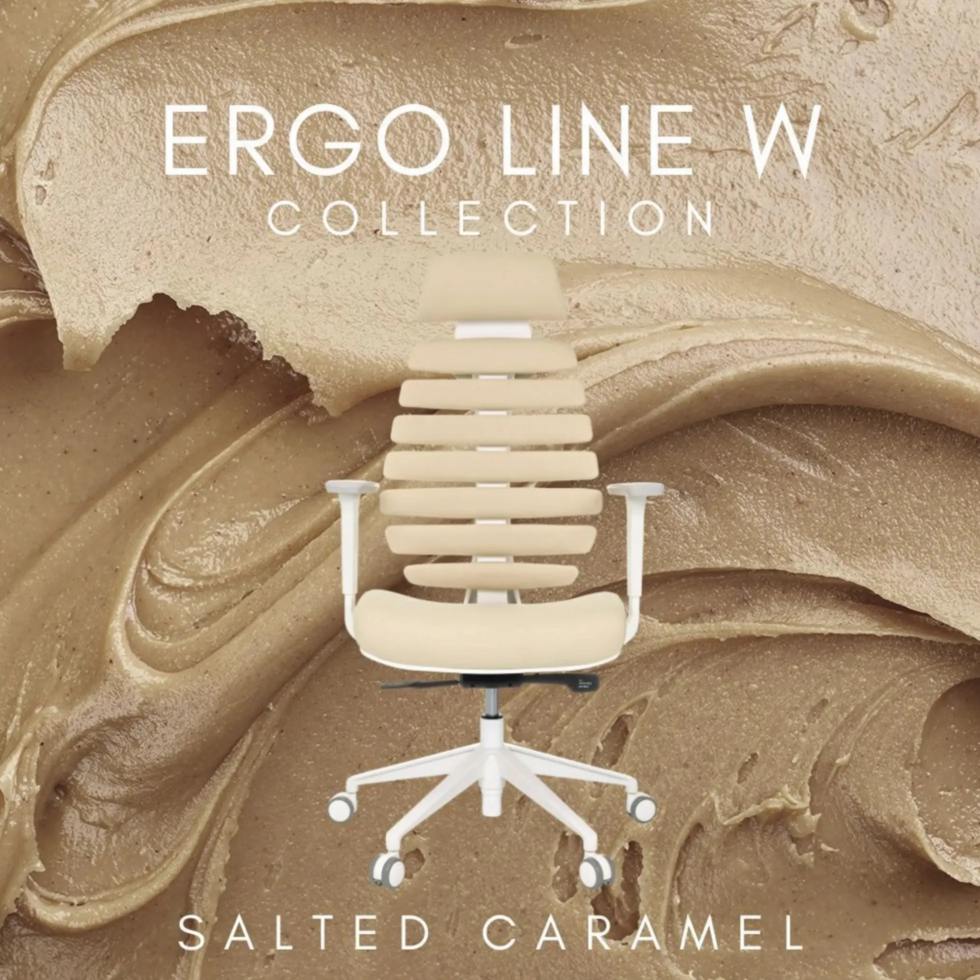 ERGO LINE W | Stoff - Profi Bürostuhl Salted Caramel