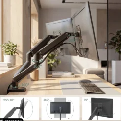 Ergomount GF2 | bis 32 Zoll, bis 9 kg - Monitorhalterung Schwarz