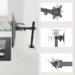 Ergomount M1 | bis 32 Zoll, bis 8 kg - Monitorhalterung Schwarz