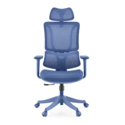Ergomy Colore | Stoff / 3D Netz | Rahmen: Bunt - Home Office Bürostuhl Blau