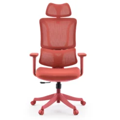 Ergomy Colore | Stoff / 3D Netz | Rahmen: Bunt - Home Office Bürostuhl Rot