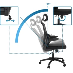 ERGOMY FLEX - Home Office Bürostuhl Schwarz