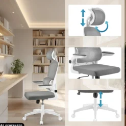 ERGOMY FLEX - Home Office Bürostuhl Grau