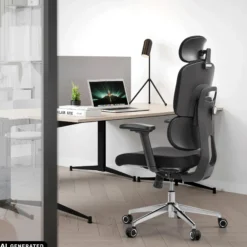 Ergomy F 2 | Stoff | Rahmen: Schwarz - Profi Bürostuhl Schwarz
