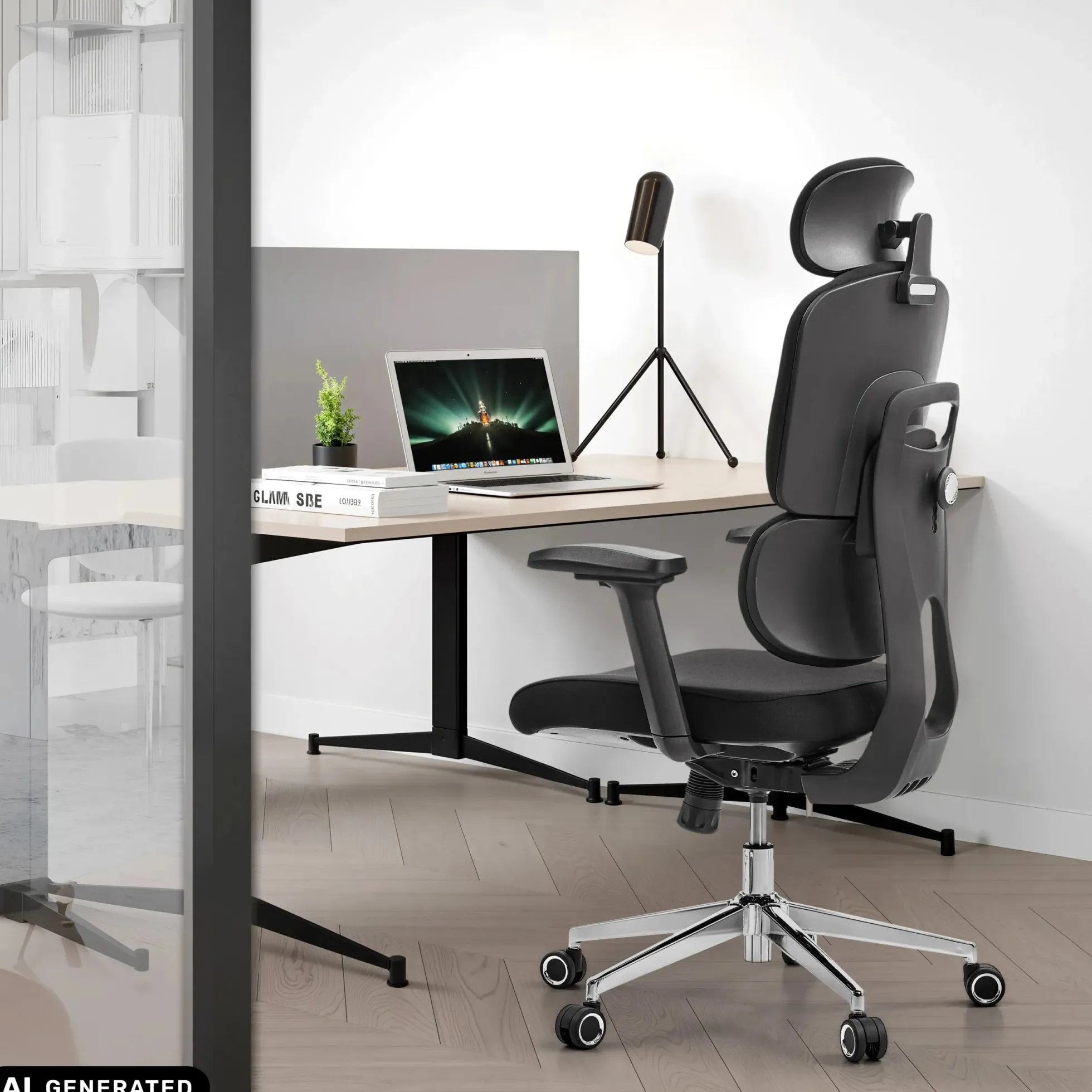 Ergomy F 2 | Stoff | Rahmen: Schwarz - Profi Bürostuhl Schwarz