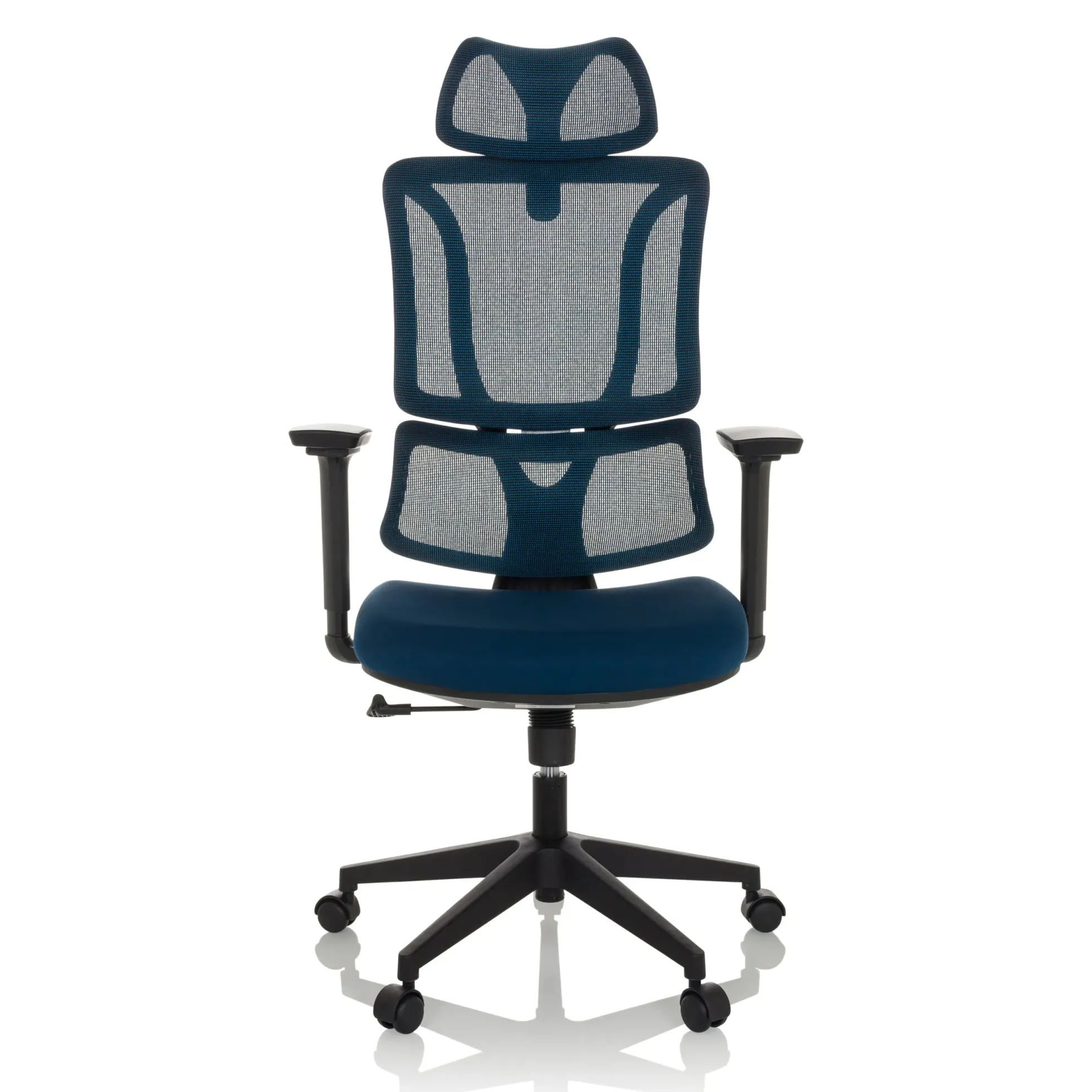 ERGOMY | Stoff / Netz | Rahmen: Schwarz - Home Office Bürostuhl Blau