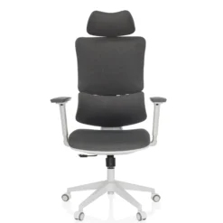 ERGOMY WF | Stoff | Rahmen: Weiß - Home Office Bürostuhl Grau