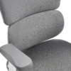 Ergomy WF 2 | Stoff | Rahmen: Weiß - Profi Bürostuhl Grau