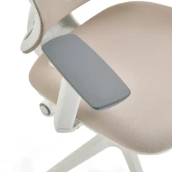 ERGOMY W | Stoff / Netz | Rahmen: Weiß - Profi Bürostuhl Beige