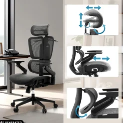 Ergo U2 Pro3 | Nylon-Netz - Profi Bürostuhl Schwarz