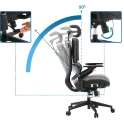Ergo U2 Pro3 | Nylon-Netz - Profi Bürostuhl Schwarz