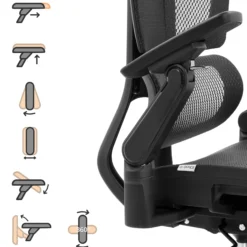 Ergo U2 Pro3 | Nylon-Netz - Profi Bürostuhl Schwarz