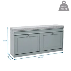 ESTHA I - Schuhschrank Grau