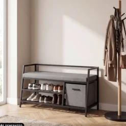 Estha Loft - Schuhschrank Schwarz/Grau