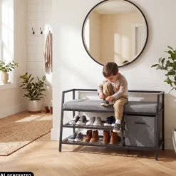 Estha Loft - Schuhschrank Schwarz/Grau