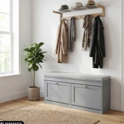 Estha 11 - Schuhschrank Grau