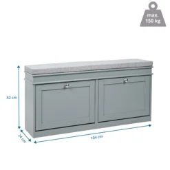 Estha 11 - Schuhschrank Grau
