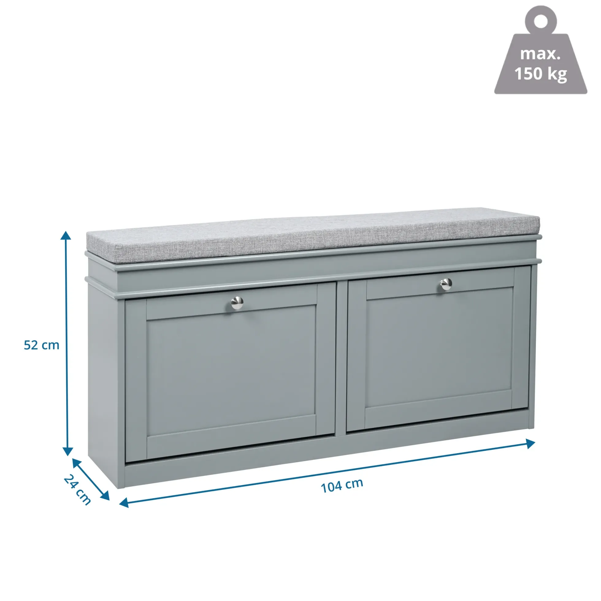 Estha 11 - Schuhschrank Grau